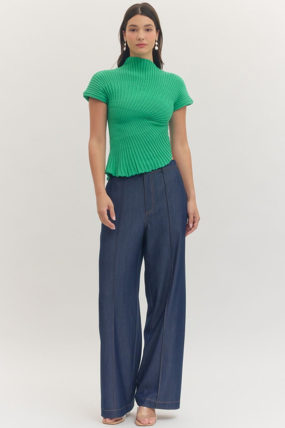 Entro | Lily Knit Mock Neck Top | Sweetest Stitch Boutique Richmond