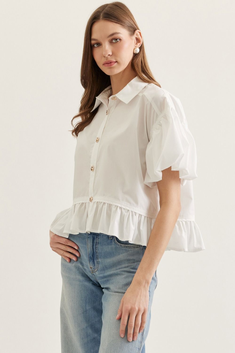 Entro | Meadow Button Up Top | Sweetest Stitch Boutique Richmond