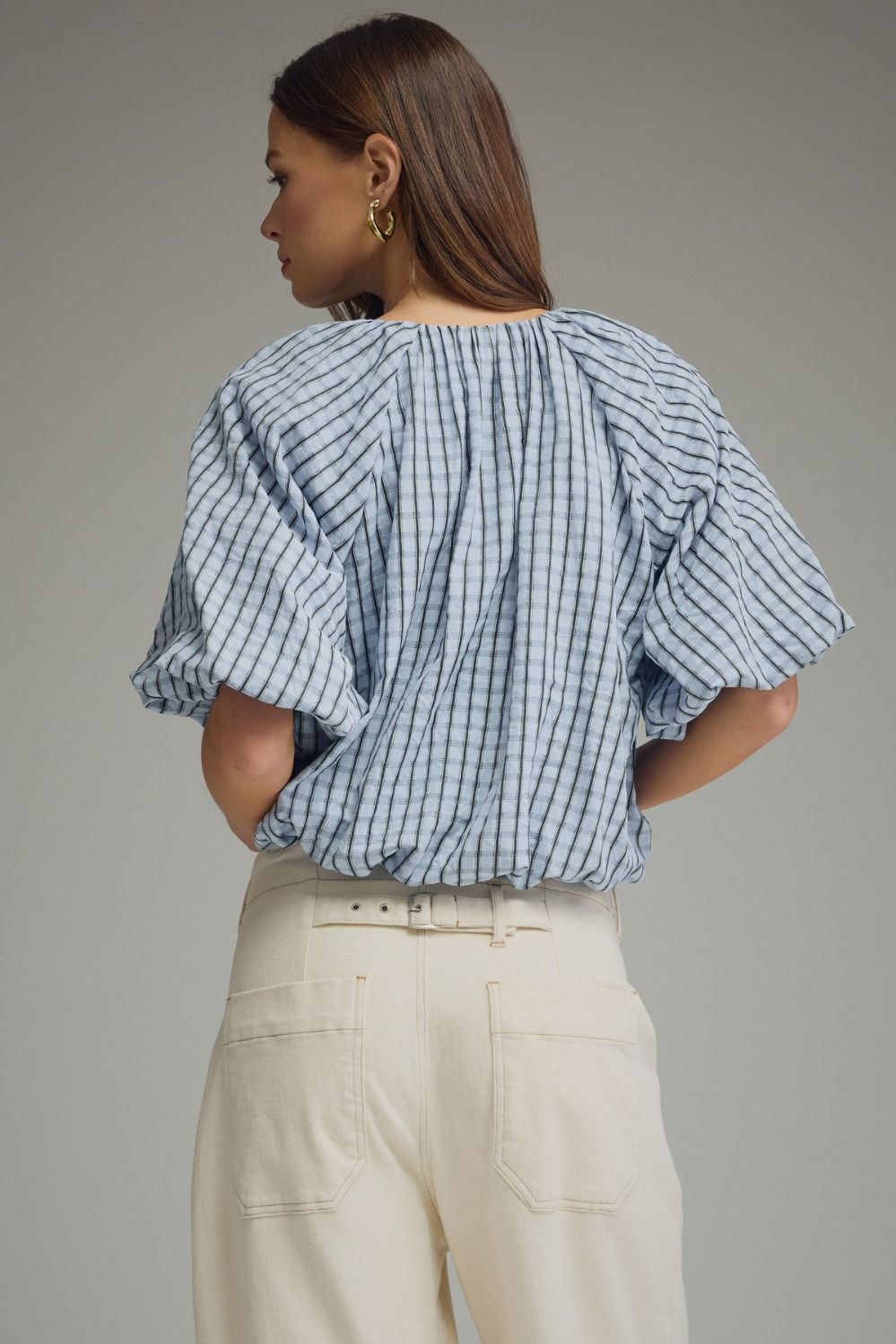 Entro | Faye Plaid Bubble Top | Sweetest Stitch Boutique Richmond