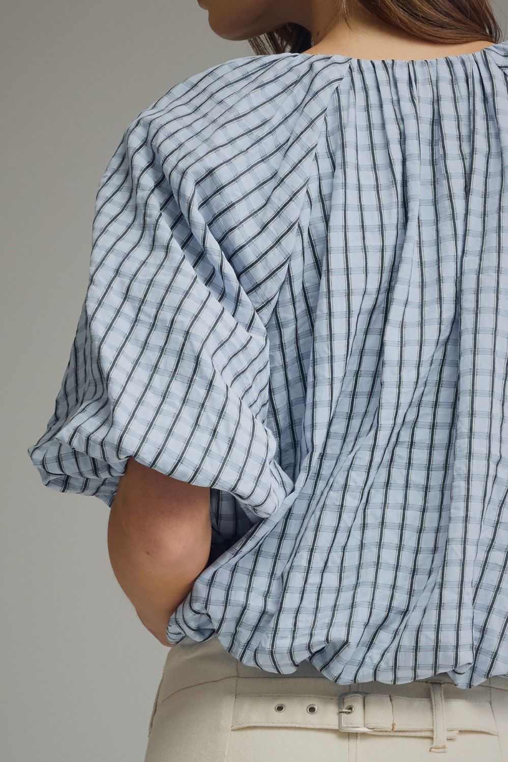 Entro | Faye Plaid Bubble Top | Sweetest Stitch Boutique Richmond
