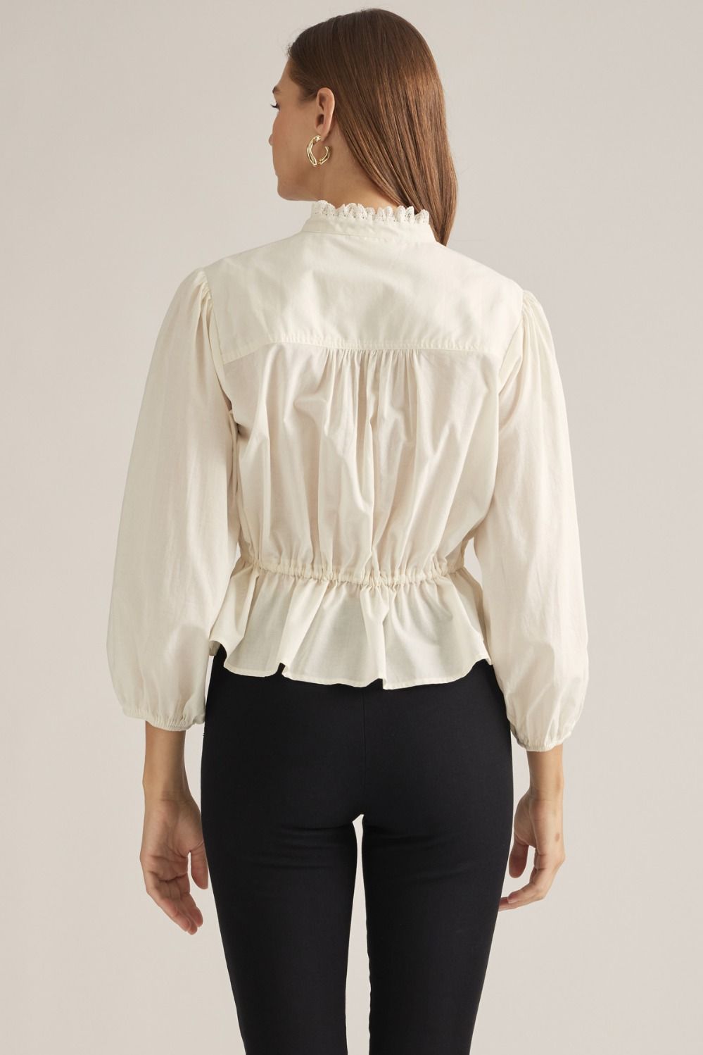Entro | Pauline Pintuck Top - Cream | Sweetest Stitch Boutique Richmond