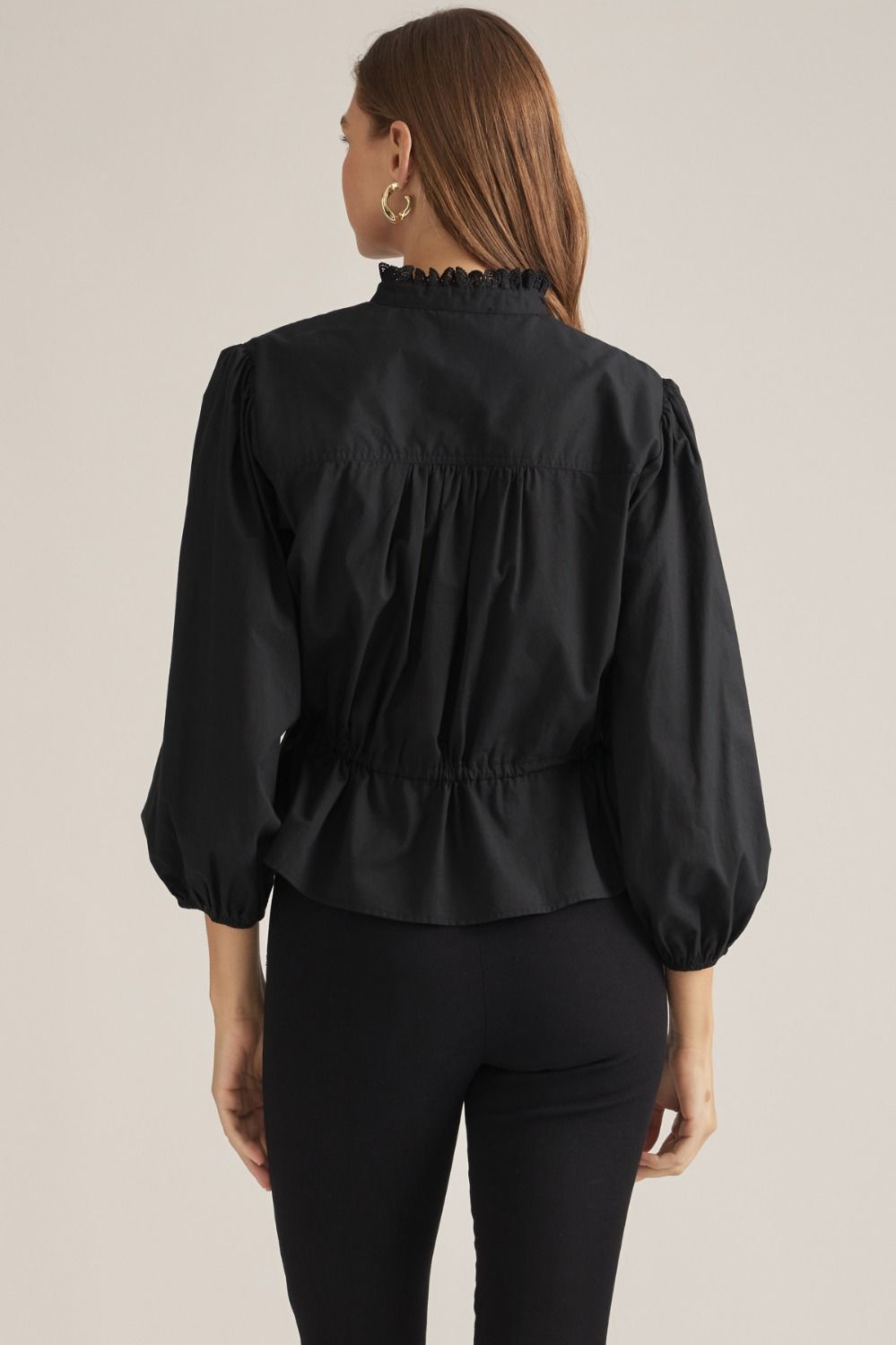 Entro | Pauline Pintuck Top - Black | Sweetest Stitch Boutique Richmond