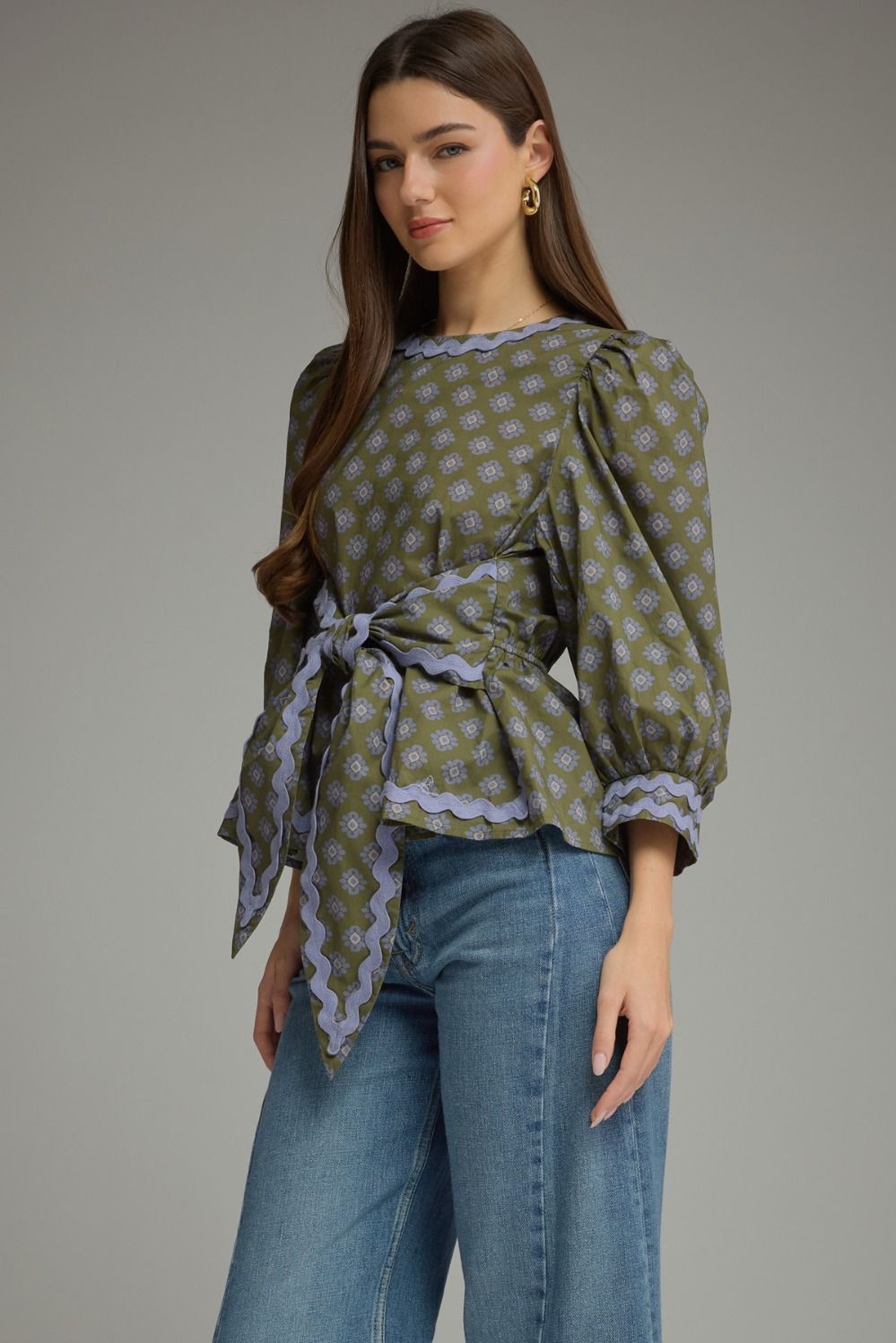 Entro | Becca Floral Tie Top | Sweetest Stitch Boutique Richmond VA