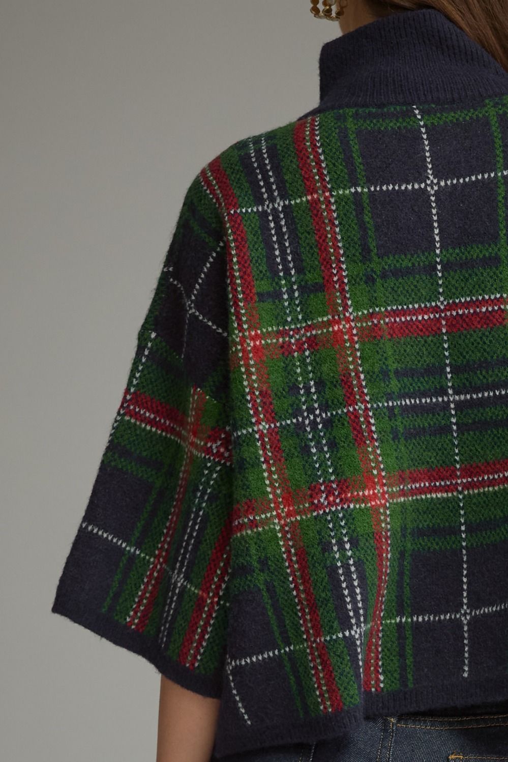 Entro | Blake Plaid Sweater Navy | Sweetest Stitch Boutique Richmond