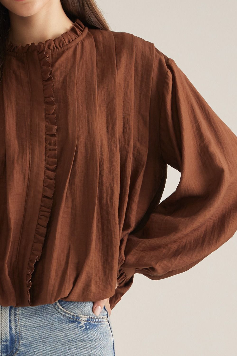 Entro | Lorrie Long Sleeve Bubble Top | Sweetest Stitch Boutique RVA