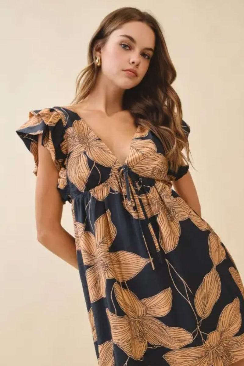 v neck empire waist dress Safai Floral L Size:2T 3XL Fully Lined Occasion Pastseason Sophisticated cocktail dress in