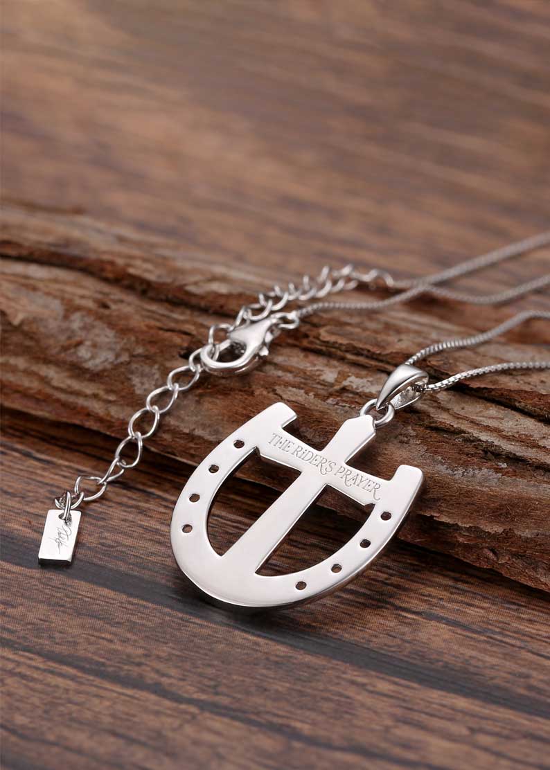 Saints and Saviors Rider's Prayer Necklace in Sterling Silver