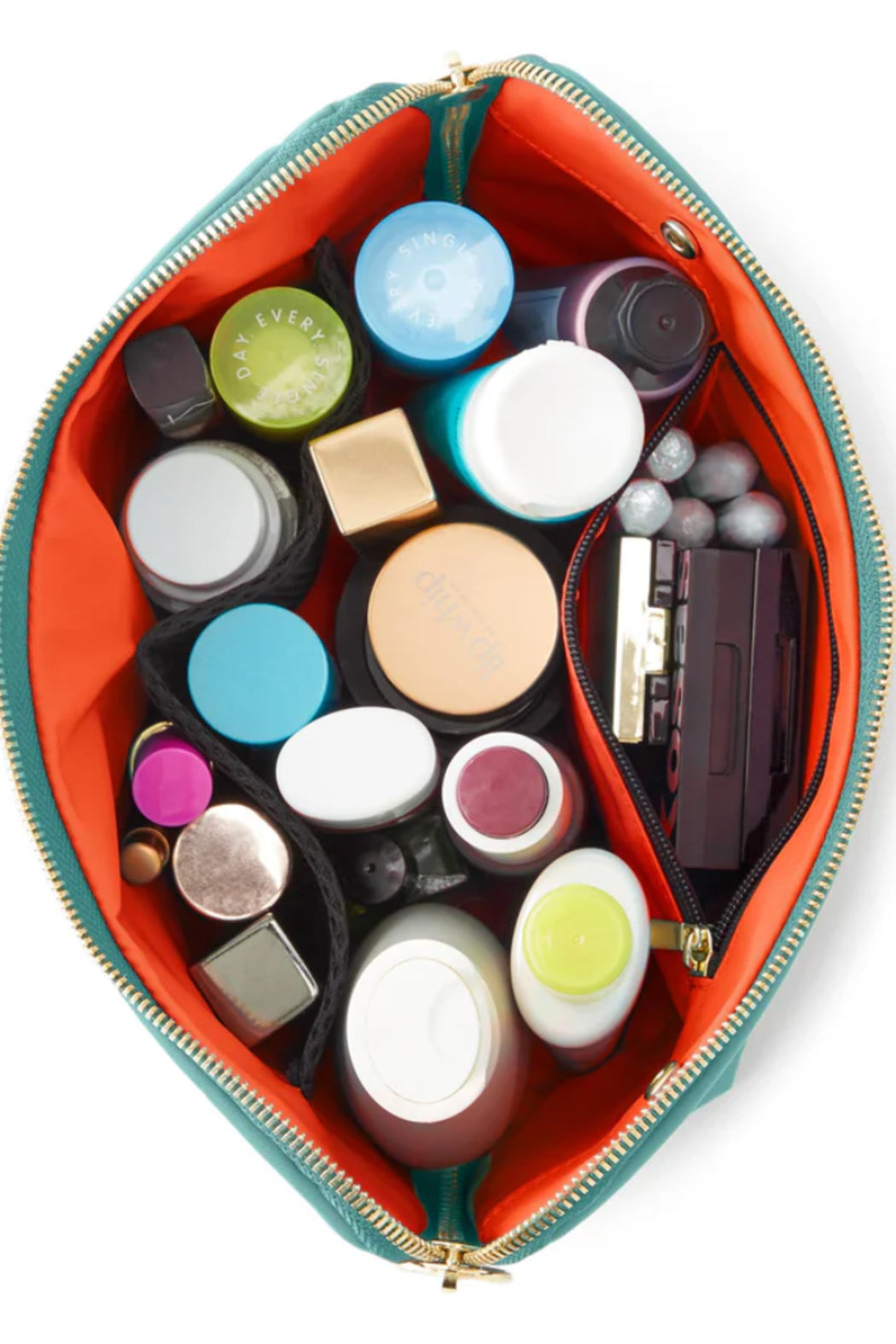 Sea Green with Bright Orange Interior