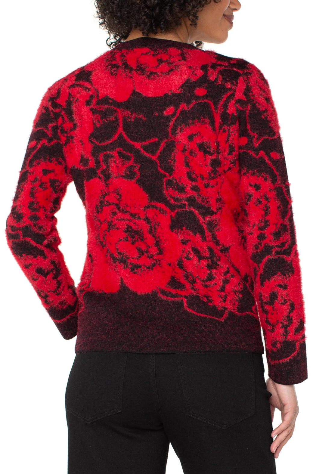 Black/Red Floral