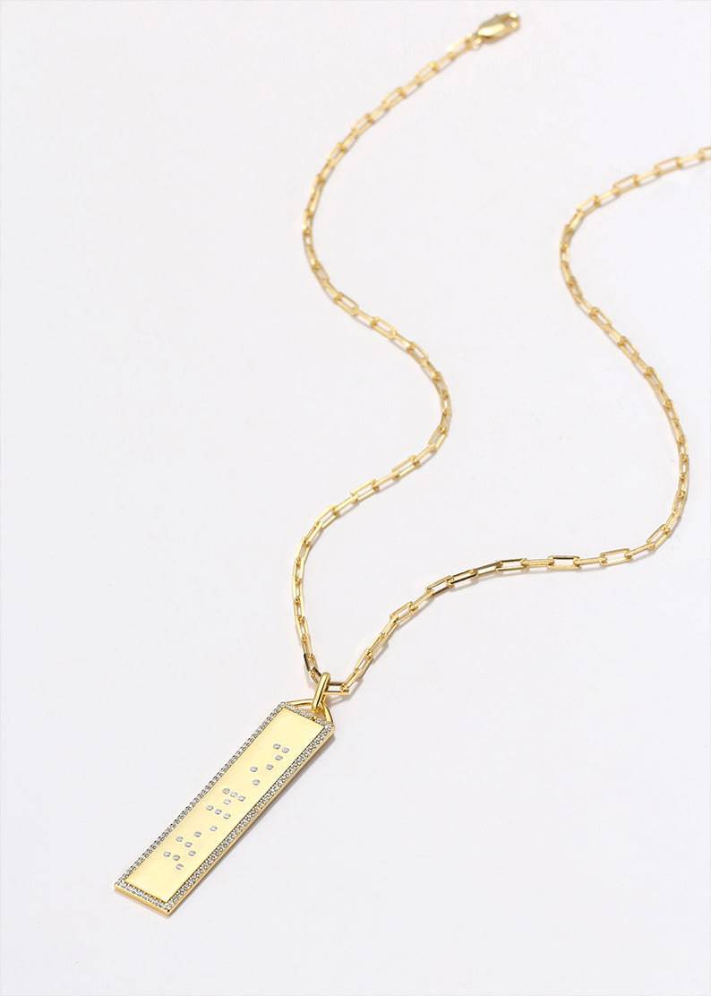 Touchstone Limitless Bling Border Necklace Gold