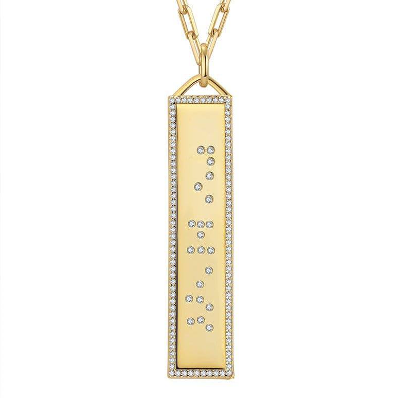 Touchstone Limitless Bling Border Necklace Gold