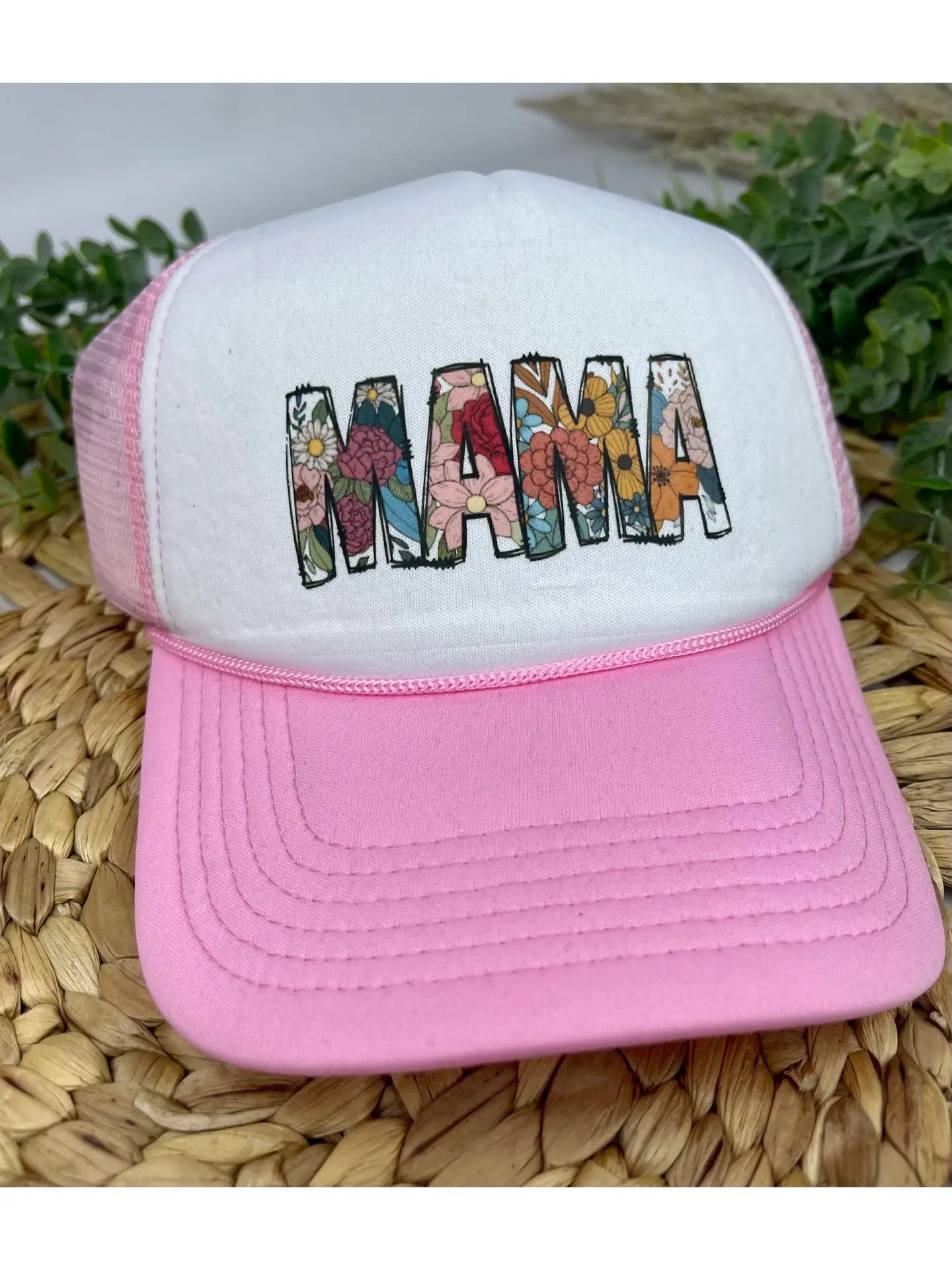 pink mama trucker hat