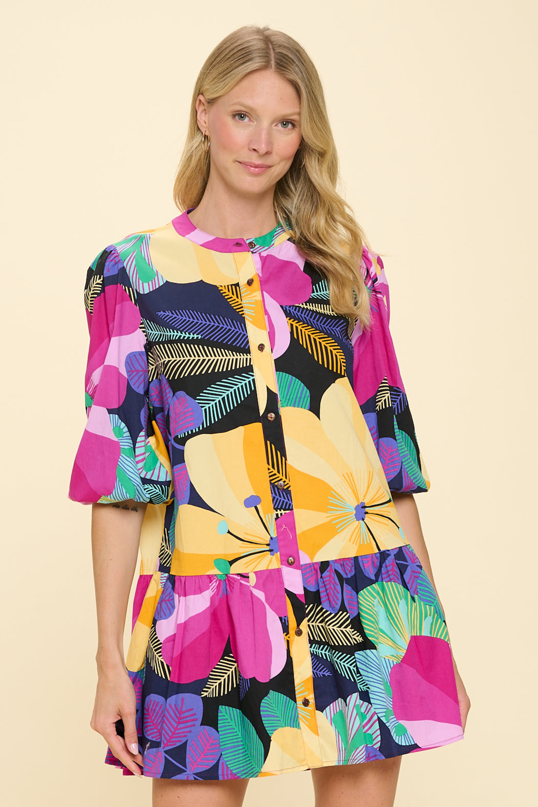 Black Multi Floral Main