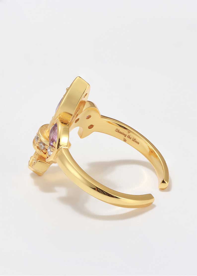 Saints Fleur De Lis Amethyst Diamond Ring