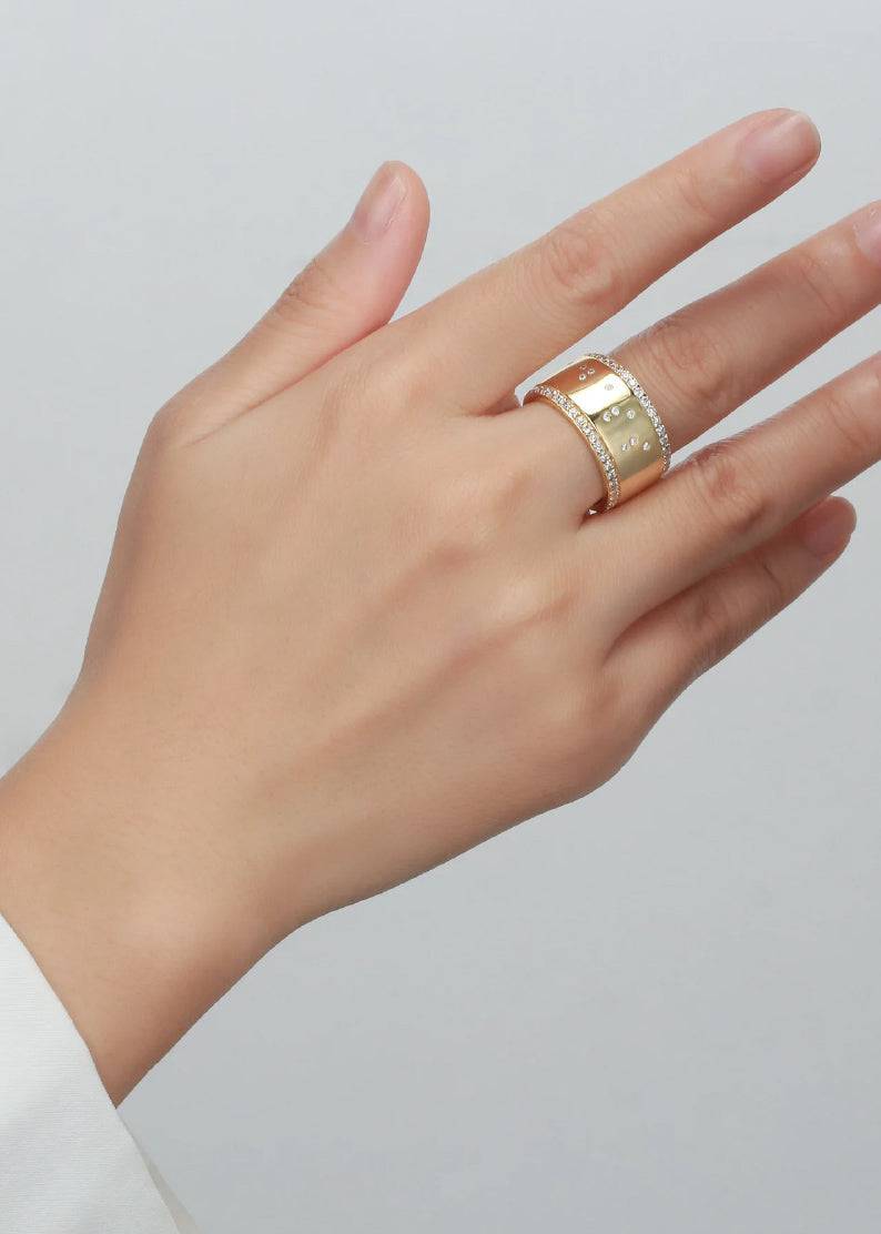 Touchstone Badass Gold Wide Band