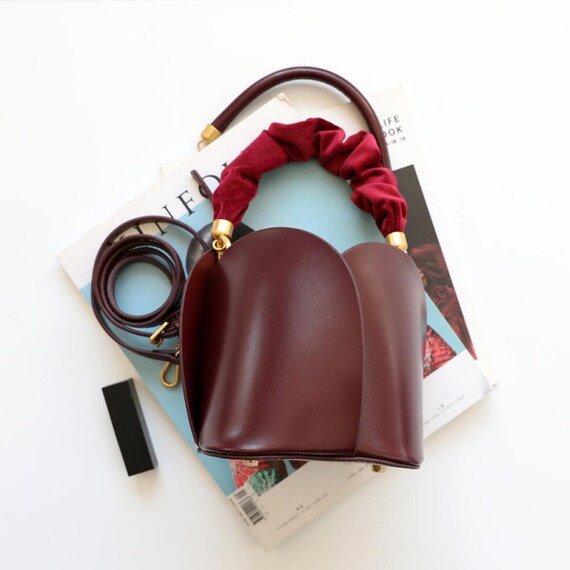 Tulip Leather Bucket Yayas Luxe Handbags Handbags Wallets & Cases