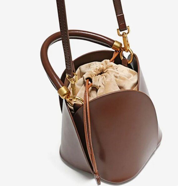 Tulip Leather Bucket Yayas Luxe Handbags Handbags Wallets & Cases