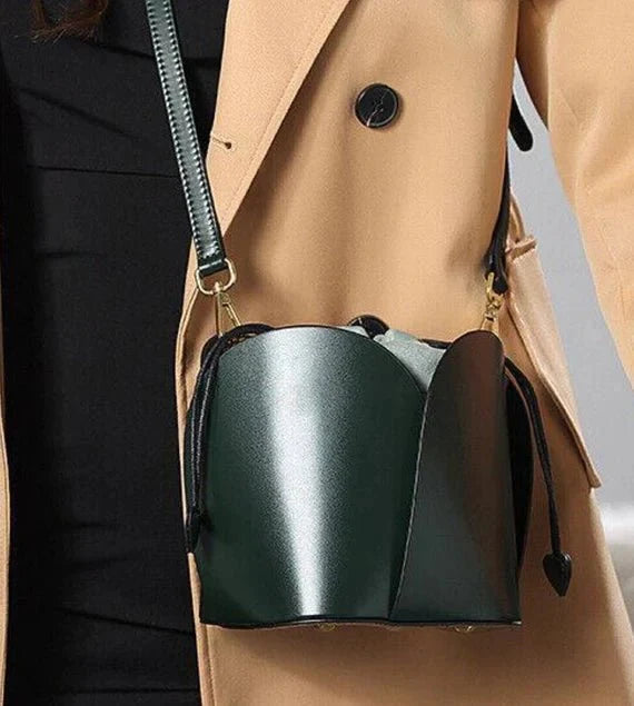 Tulip Leather Bucket Yayas Luxe Handbags Handbags Wallets & Cases