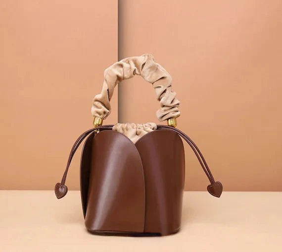 Tulip Leather Bucket Yayas Luxe Handbags Handbags Wallets & Cases