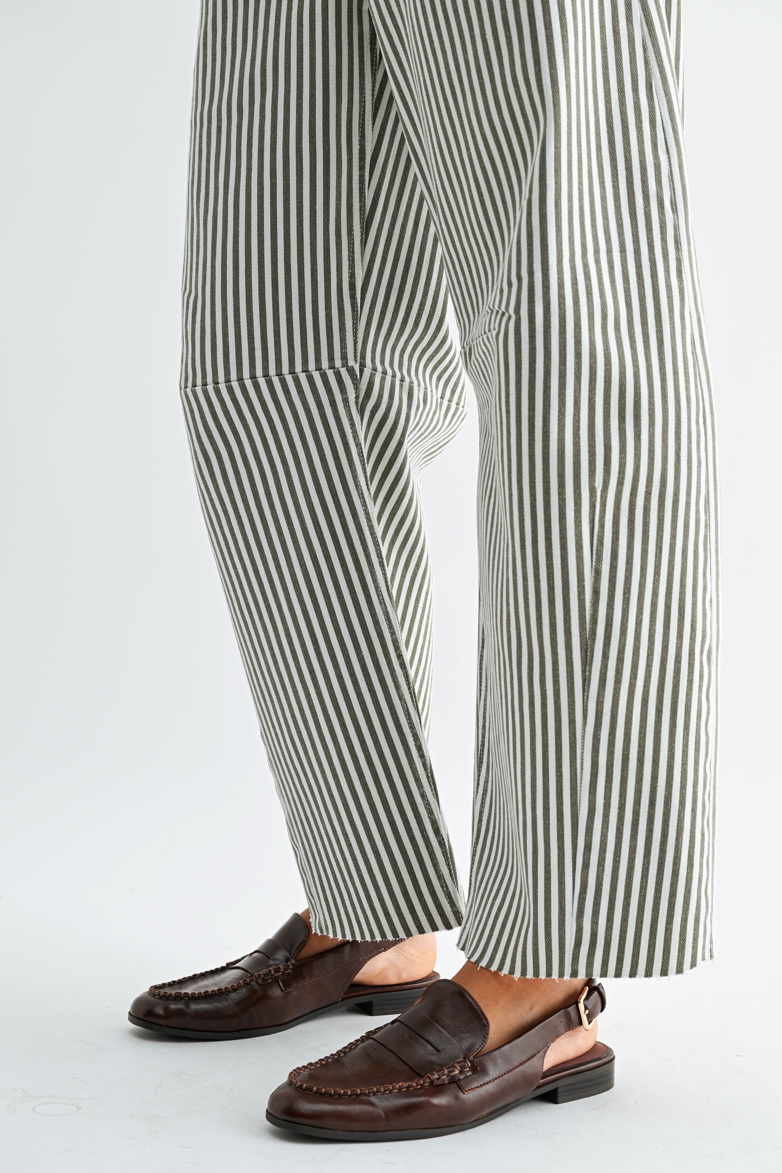 Just Black Denim | Billie Striped Barrel Jeans | Sweetest Stitch RVA