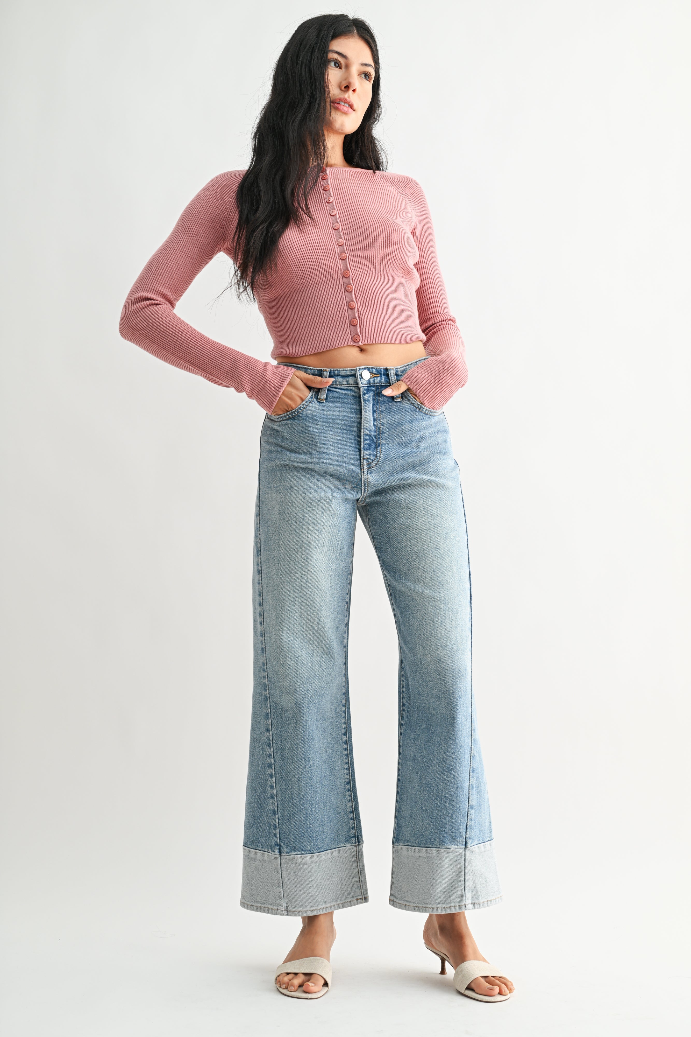 Just Black Denim | Vienna Two-Tone Jeans | Sweetest Stitch Boutique