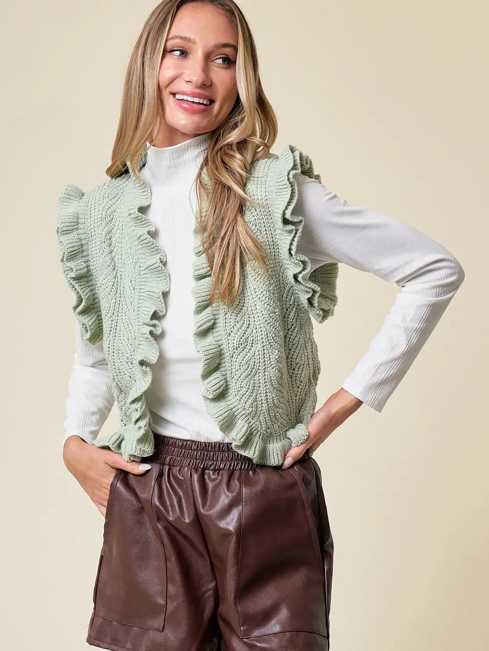 Women's Sage Elliana's Ruffled Vest