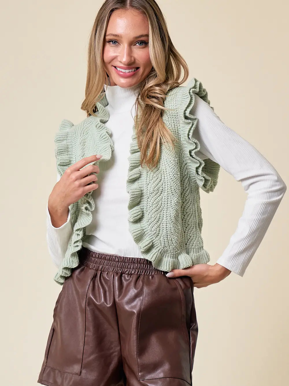 Women's Sage Elliana's Ruffled Vest