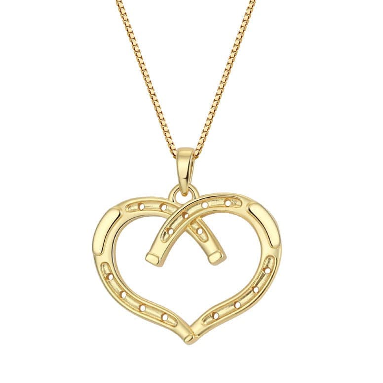 Saints and Saviors Wild at Heart Horseshoe Necklace in Gold