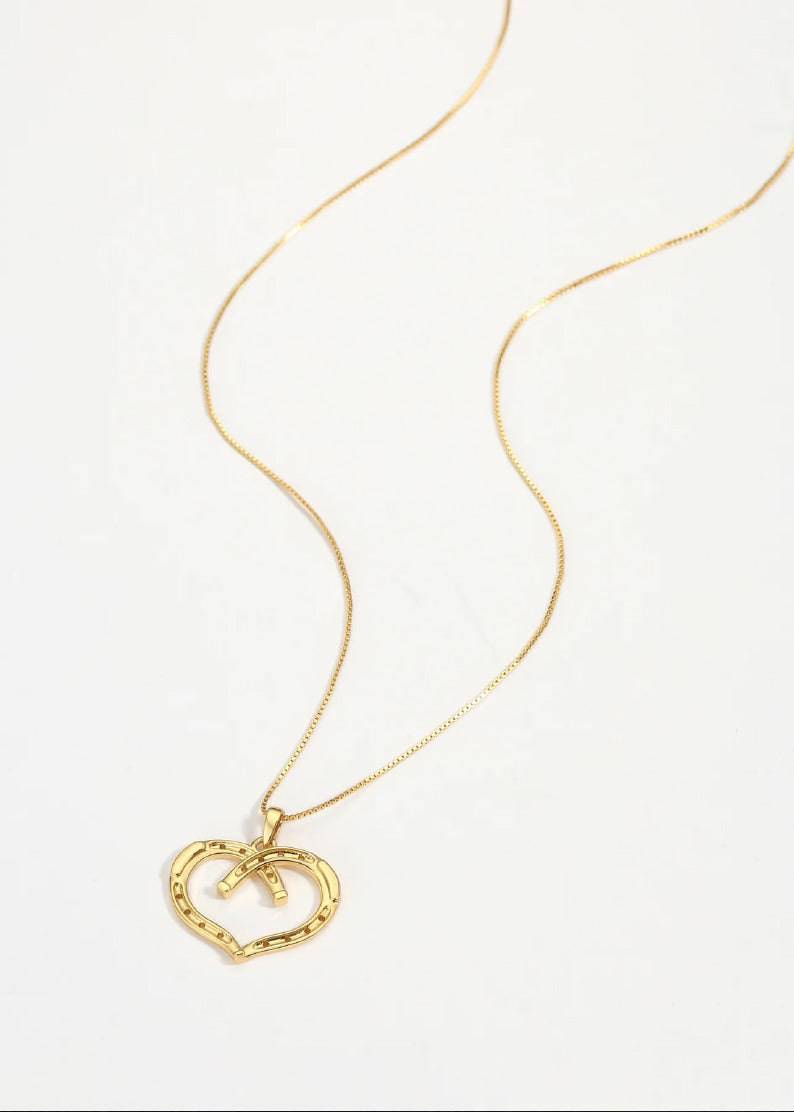 Saints and Saviors Wild at Heart Horseshoe Necklace in Gold