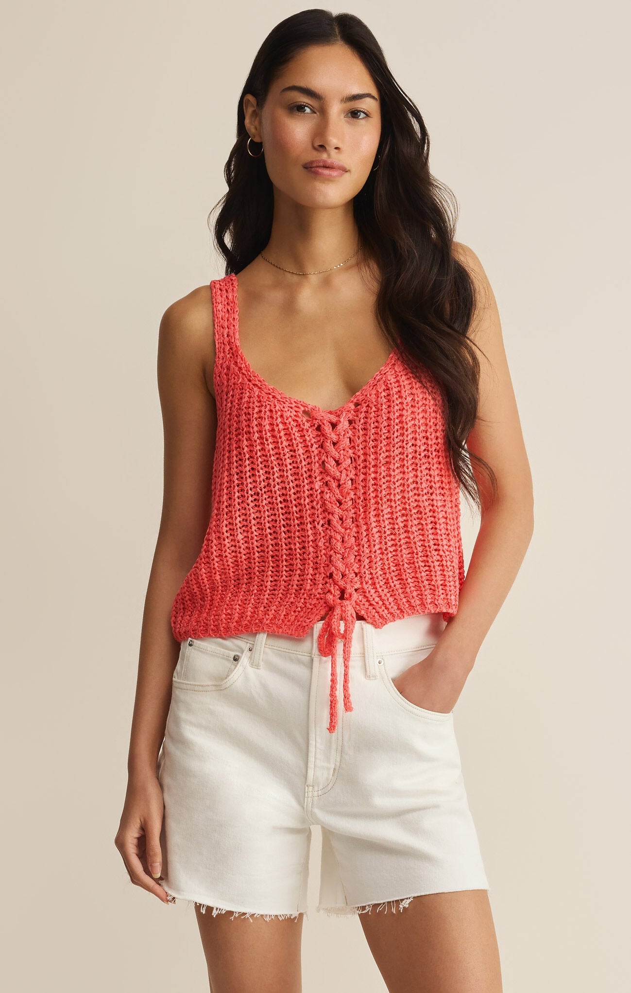 Z Supply | Tate Lace Up Top | Sweetest Stitch Boutique Richmond VA