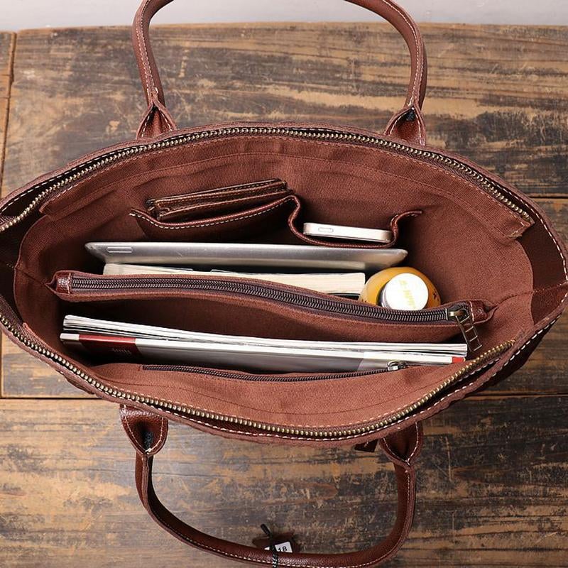 Classic Black Leather Tote | Black Leather Tote | Y by Yaya