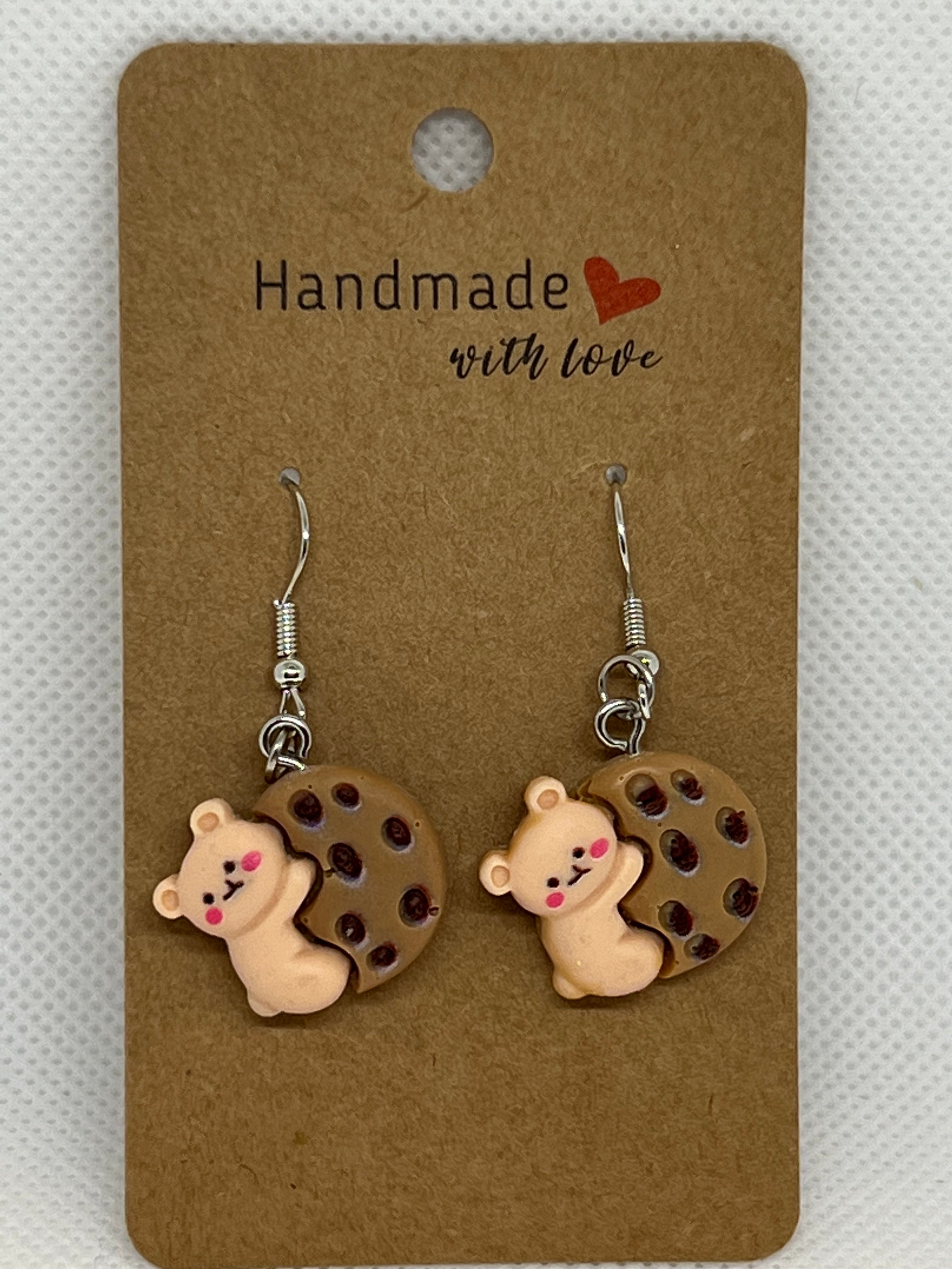 Bear and Cookie Earrings - Athena's Fashion Boutique