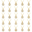 Saints Dainty Fancy Initial Pendant Necklace A-Z