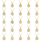 Saints Dainty Fancy Initial Pendant Necklace A-Z