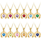 Saints Lucky and Loved Birthstone Necklaces - 12 options