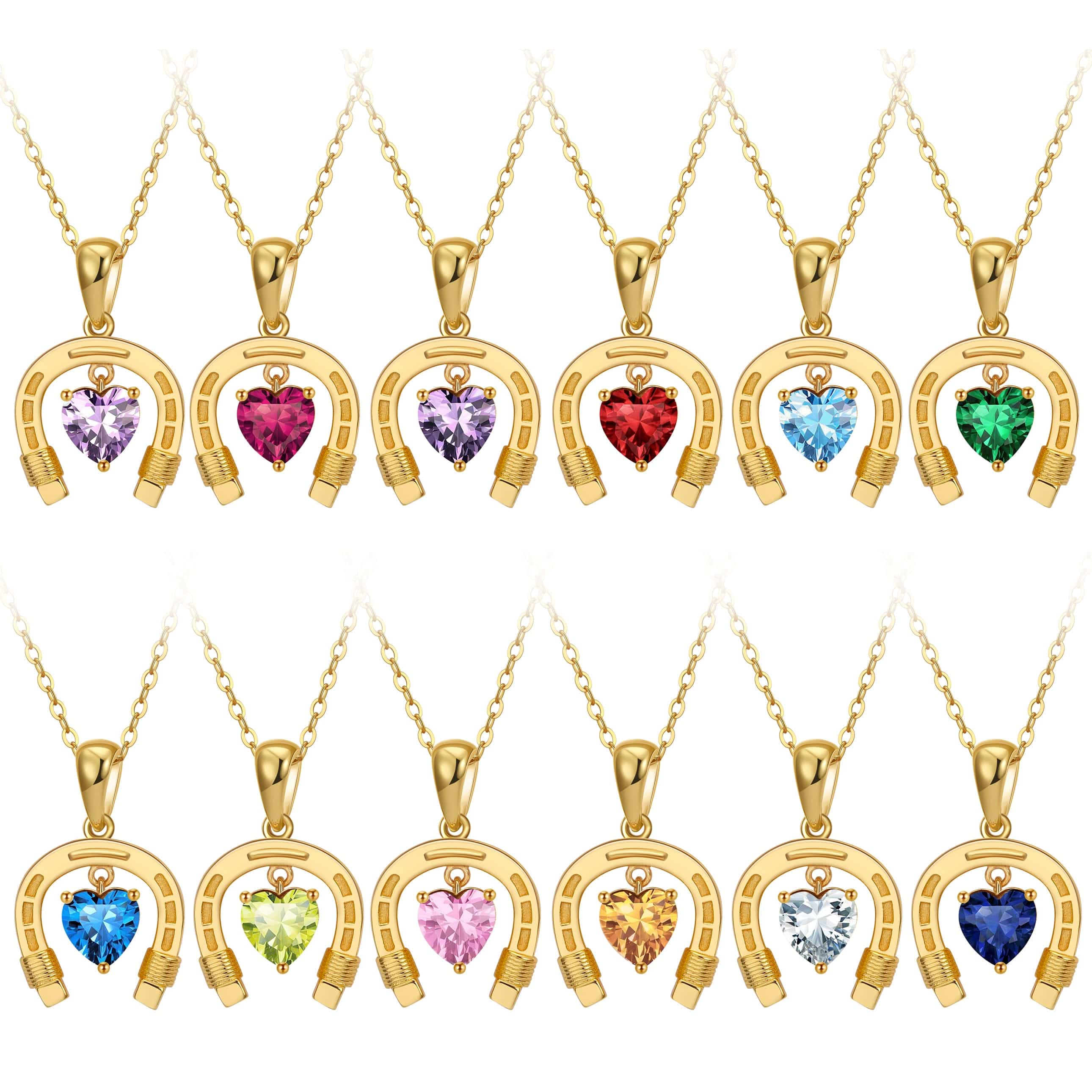 Saints Lucky and Loved Birthstone Necklaces - 12 options