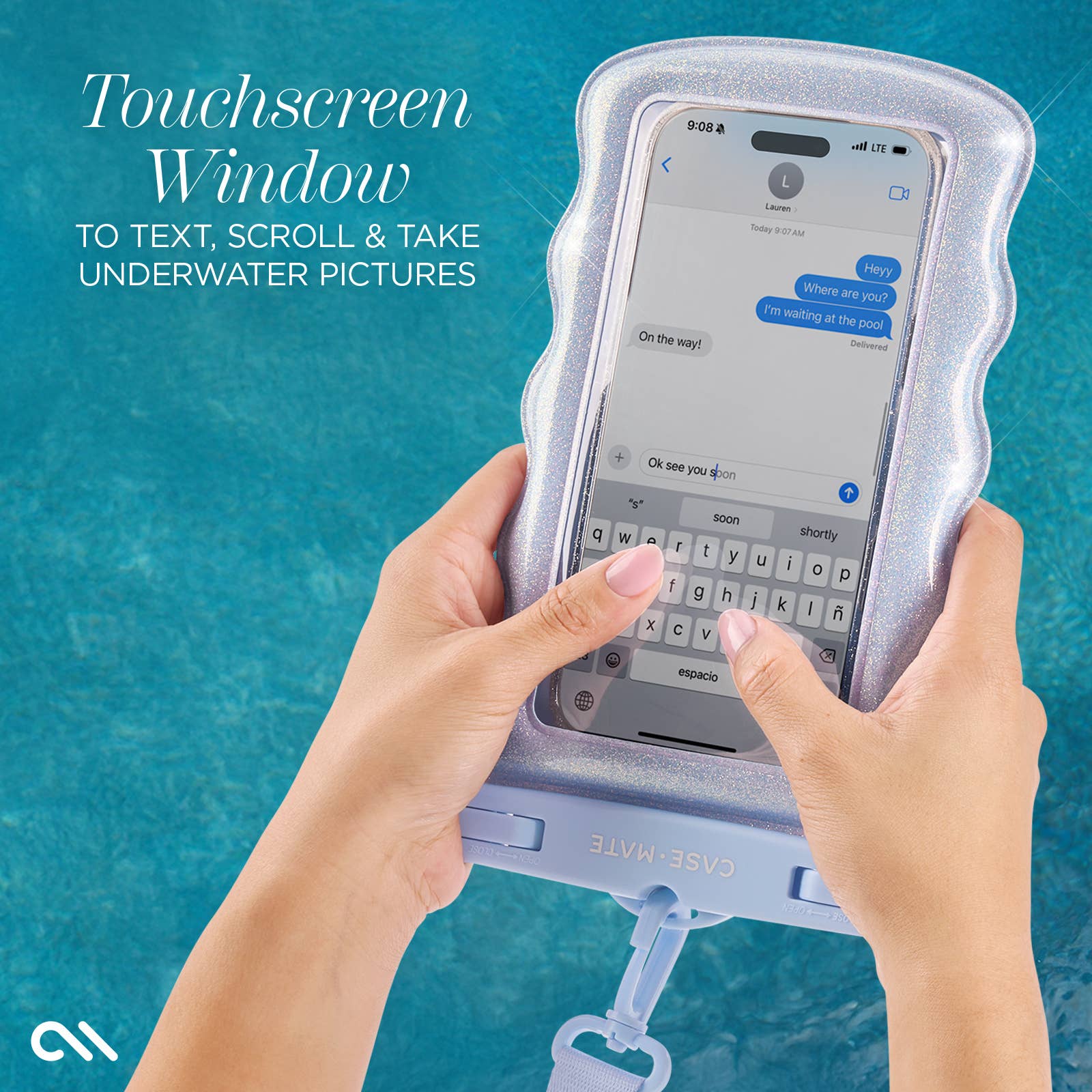 Case-Mate Wavy Waterproof Floating Phone Pouch Mist Twinkle Case-Mate Wavy Waterproof Floating Phone Pouch Mist Twinkle