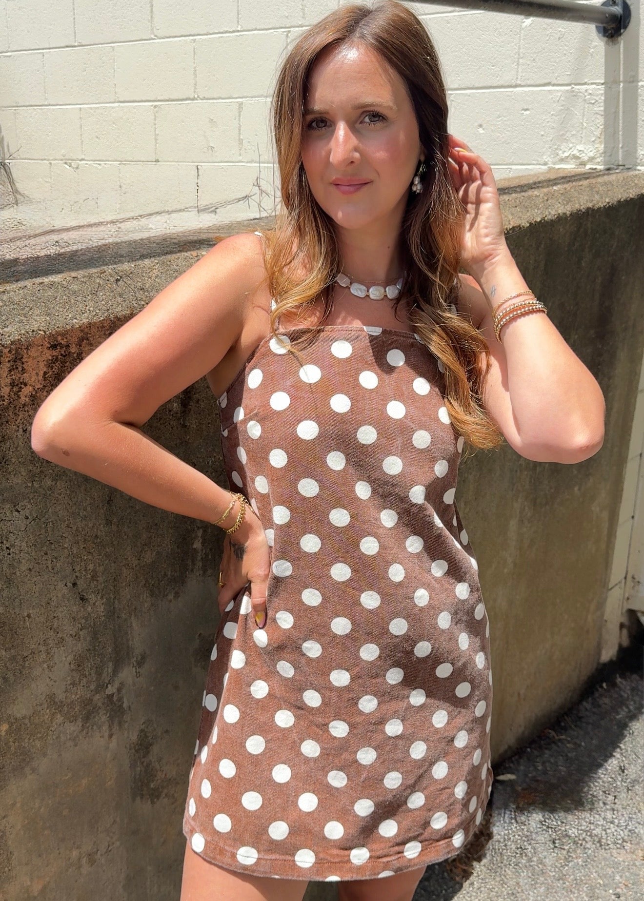Abigail Polka Dot Mini Dress – Shoptiques