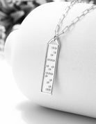 Touchstone BELOVED Bar Silver Necklace