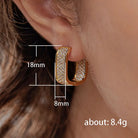U Shaped Diamond Earrings - Yayas Glam & Gift Shop