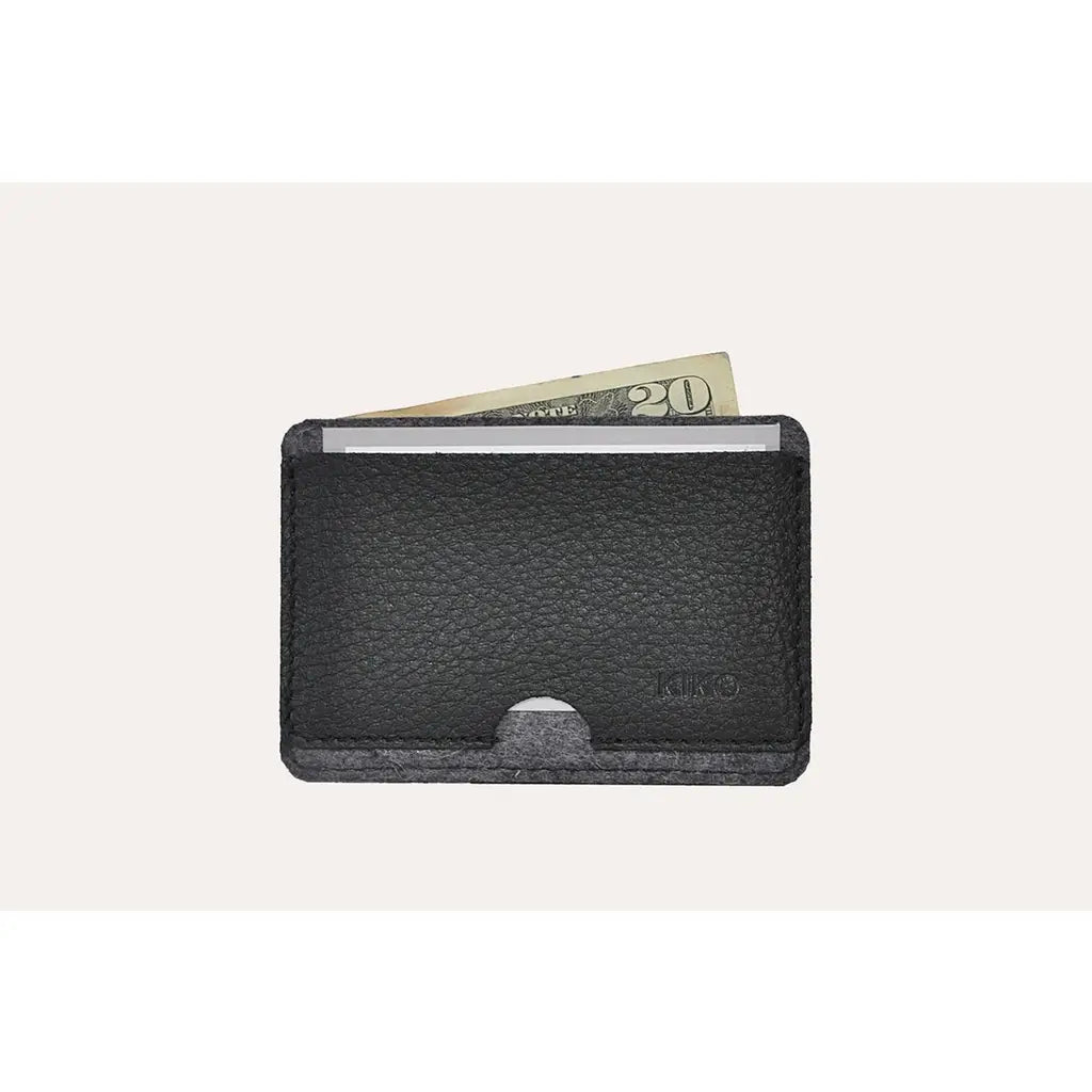 Kiko Leather Black Combo Card Case #142 - Athena's Fashion Boutique