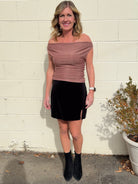 Crescent | Mara Velvet Mini Skirt | Sweetest Stitch Boutique Richmond