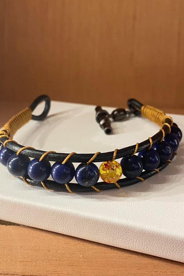 Lapis W/ Amber & Toggle Closure Main