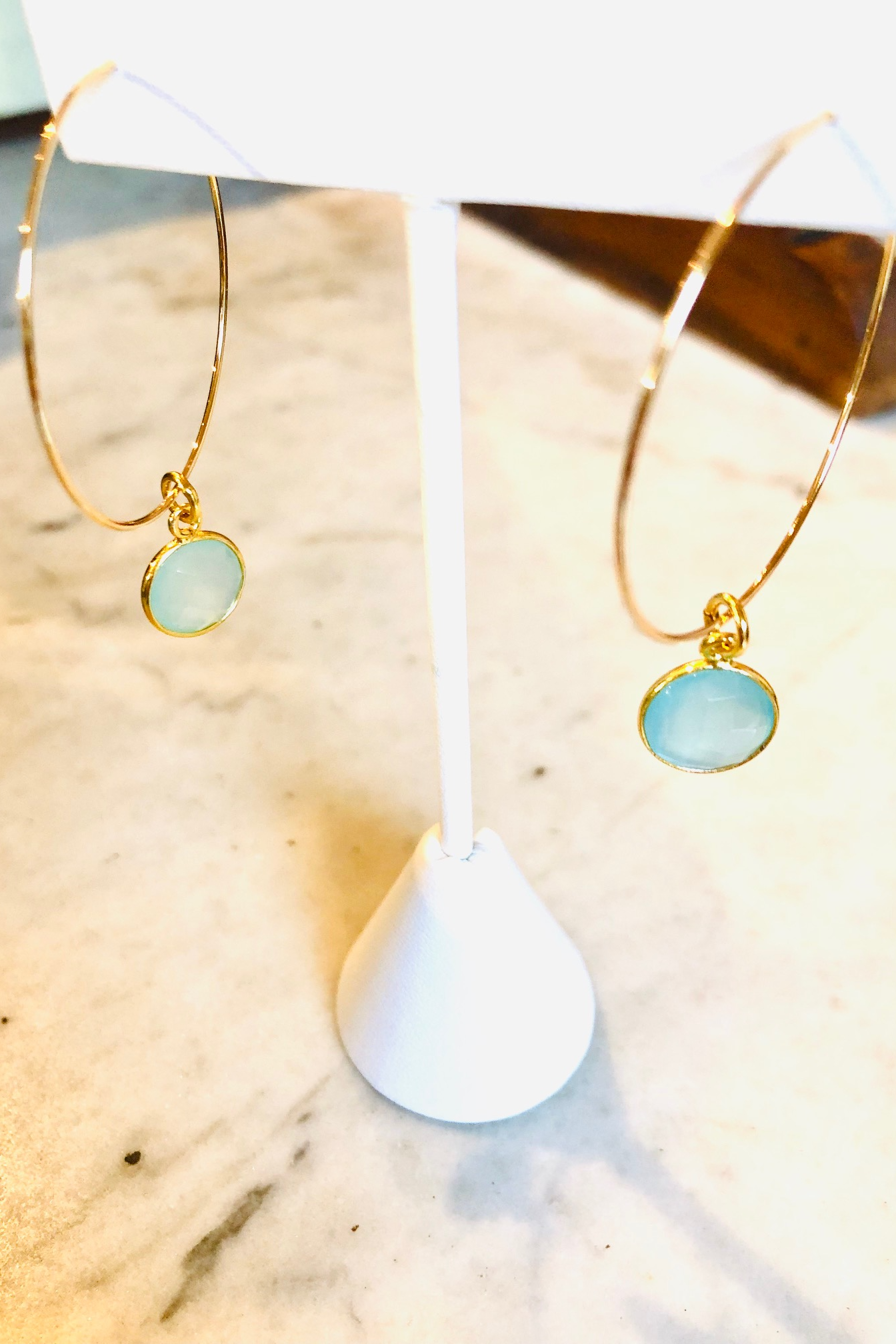 Gold-filled - Aqua Chalcedony Main