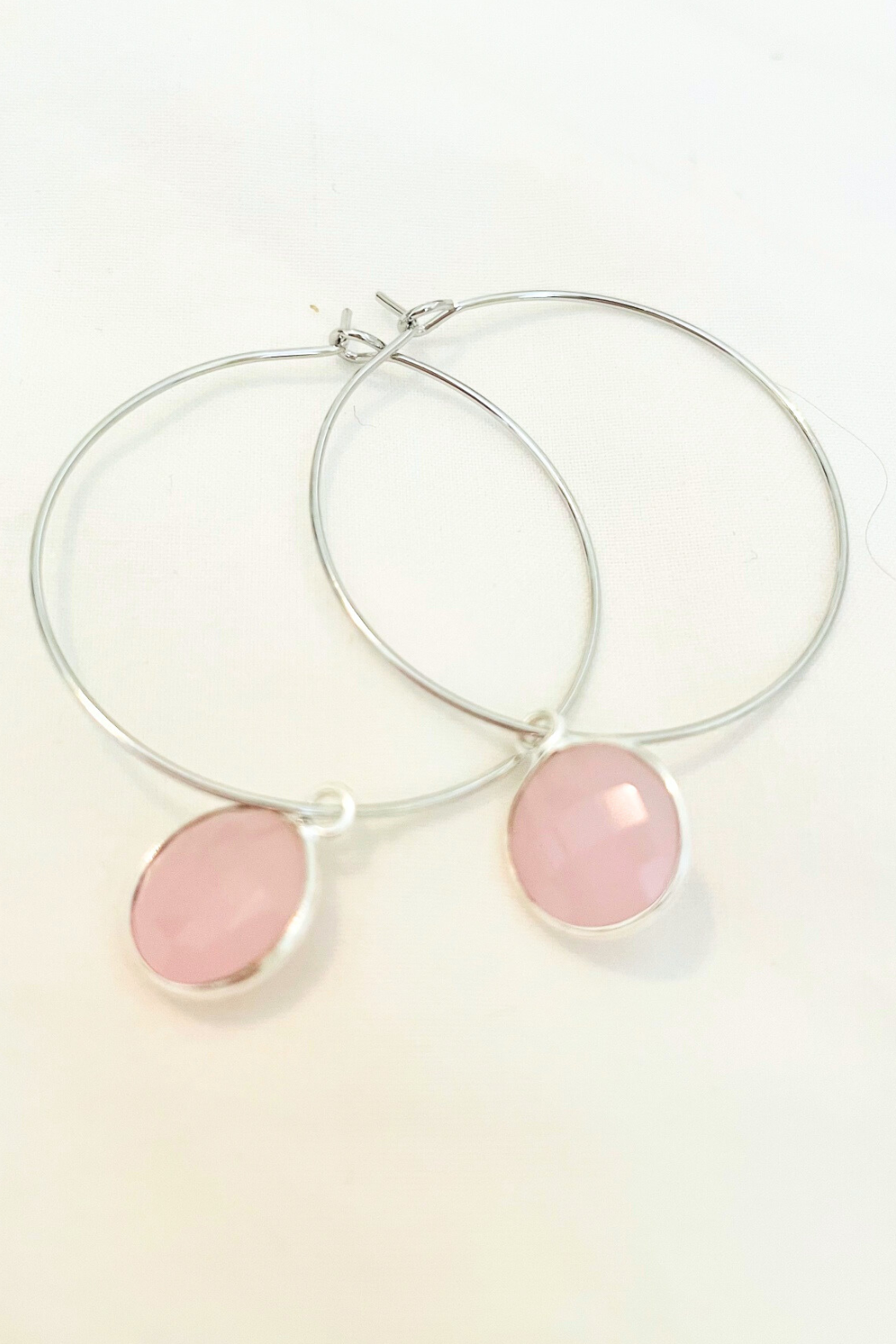 White Gold Filled - Pink Chalcedony Main