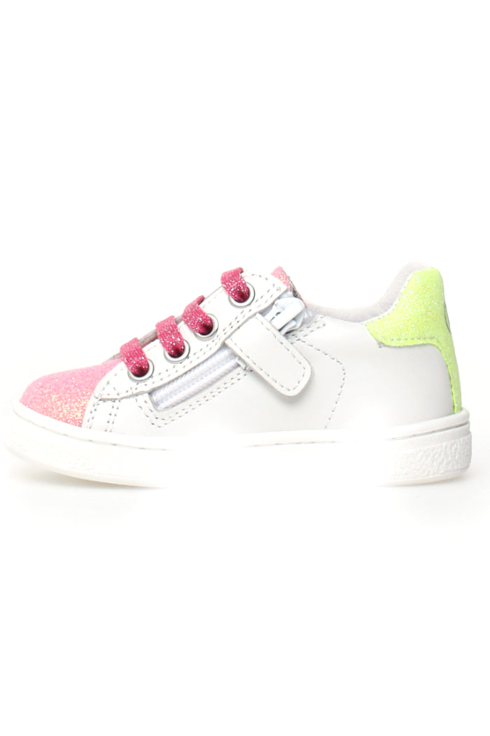 Calf/Glitter White-Pink-Yellow