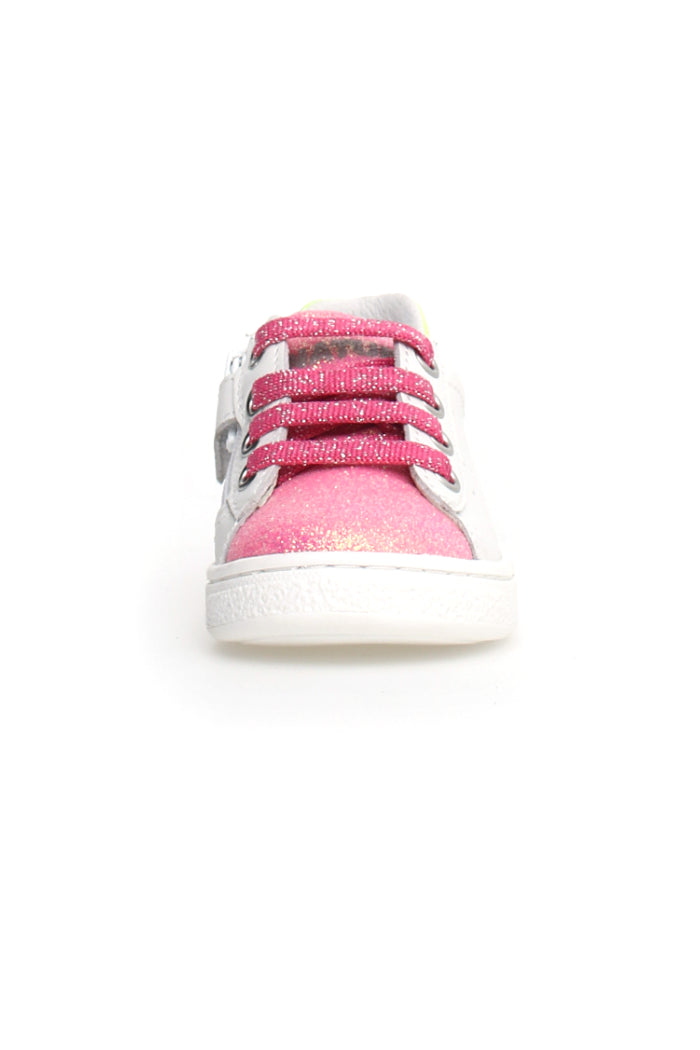 Calf/Glitter White-Pink-Yellow