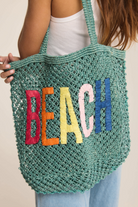 Beach Tote - Cabana Teal Main