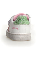 CALF/GLITTER/SUEDE WHITE-PINK-LIGHT GREEN-2N63