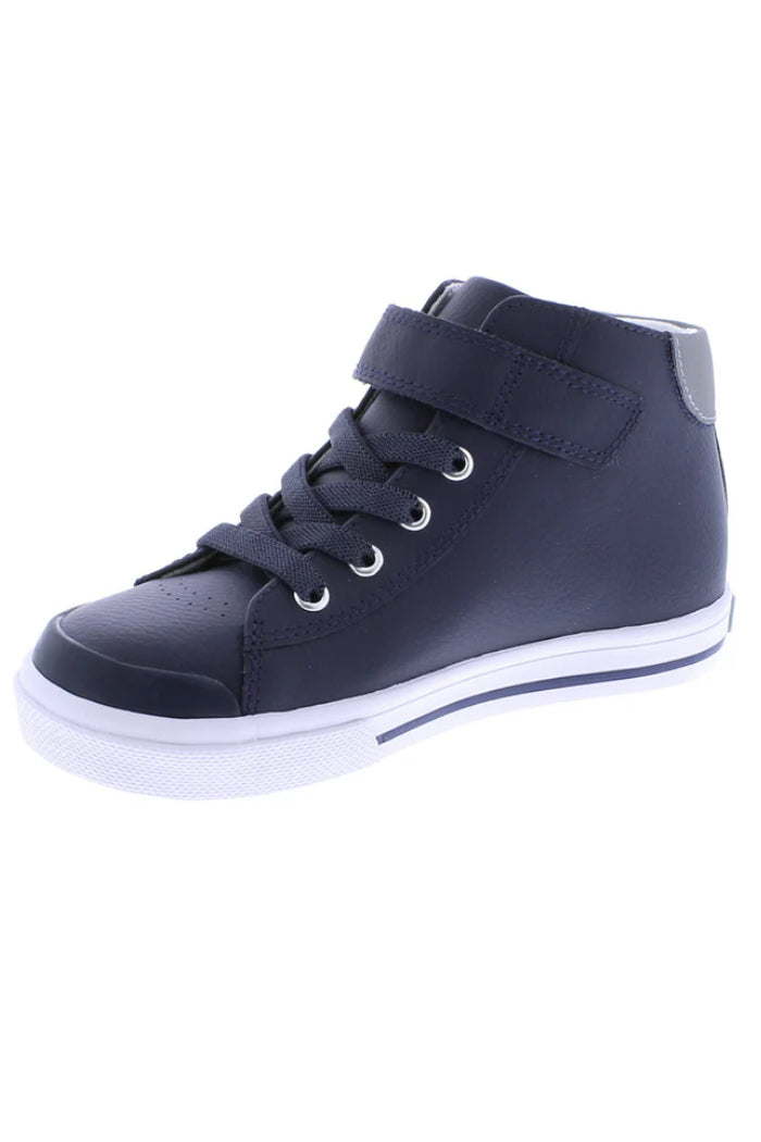 Navy/Gray Leather Rubber Outsole